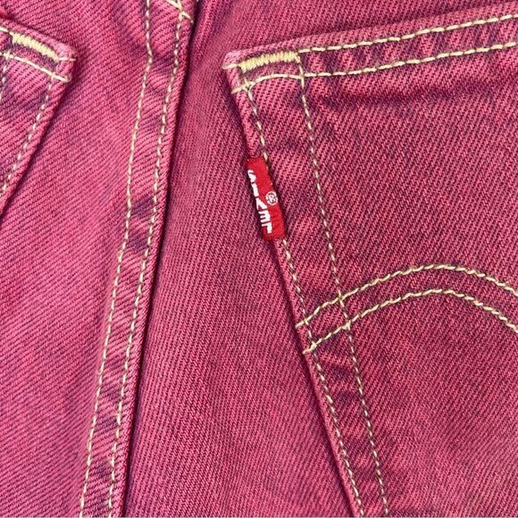 LEVI'S Women's Premium Ribcage Cut Off Shorts Size 24 pink - Picture 8 of 15